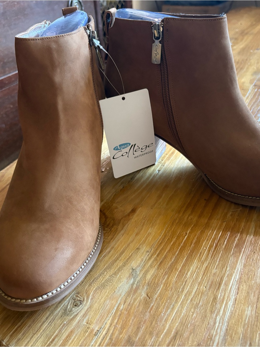 Aqua College Brown Waterproof Ankle Booties